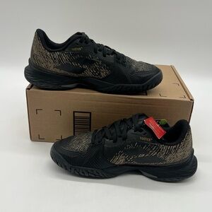 Babolat Jet Mach 3 Men’s Sz 7 Black Gold Mesh All Court Tennis Sneakers Shoes.